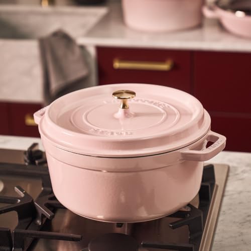 Image of Staub Cast Iron 4-qt Round Dutch Oven - Peony Pink