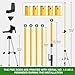 Alloyman 4x360°Self Leveling Laser Level, 12 Ft./3.7M Professional Laser Level Pole with Tripod, Green Line Lazer Leveler Tool with 2* Li-ion Batteries for Picture Hanging, Tile, Home Renovation