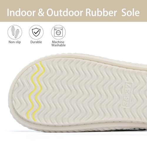 Image of GOEWY Fuzzy Open Toe Slippers for Women Indoor with Comfy Memory Foam