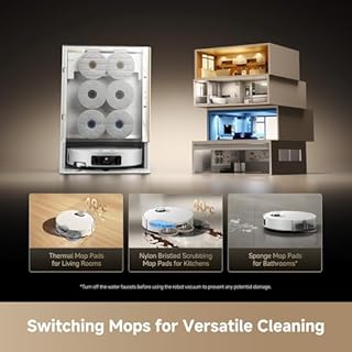 dreame Matrix10 Ultra Robot Vacuum, Multi-Mop Switching, 8cm Obstacle Clearing, 30,000Pa Suction, Self Empty&Refill, Mop Self-Cleaning, 100% Detangling, 240+ Obstacle Avoidance, Voice Control