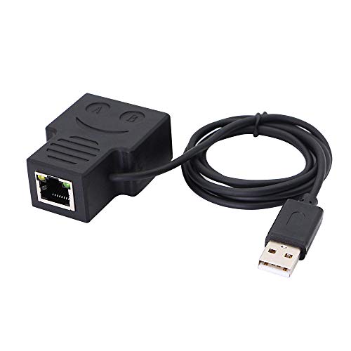 SinLoon RJ45 Splitter Adapter Ethernet Cable Splitter Cat5, Cat5e, Cat6, Cat7,RJ45 Network Extension Connector,Two Devices Share The Internet at The Same Time,for Router TV Box Camera PC Lapop(1PCS)