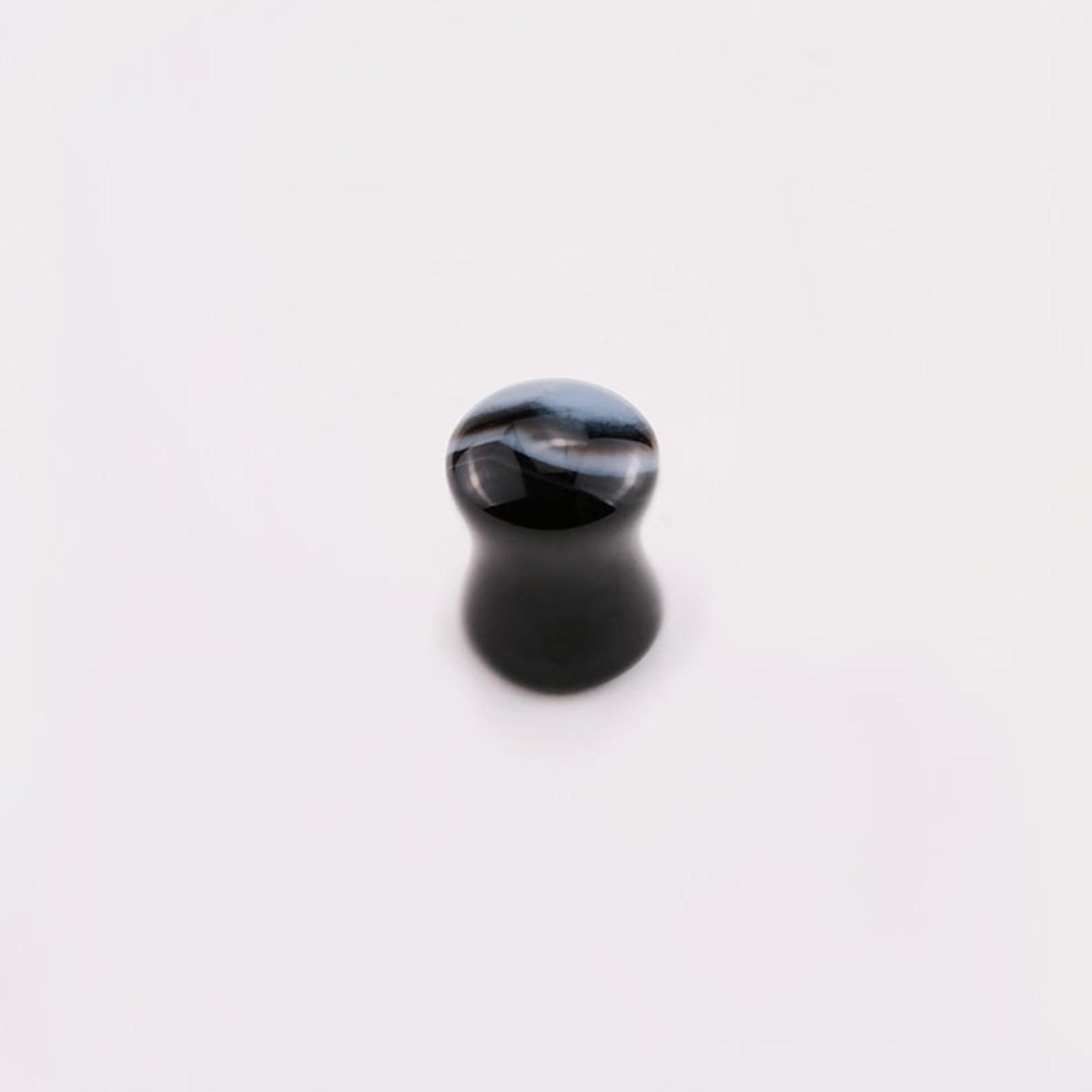 Gualiy 12 Stück Ohr Plug 6-16mm, Ohrpiercing Tunnel Stein Schwarz Weiß Stein Piercing Expander
