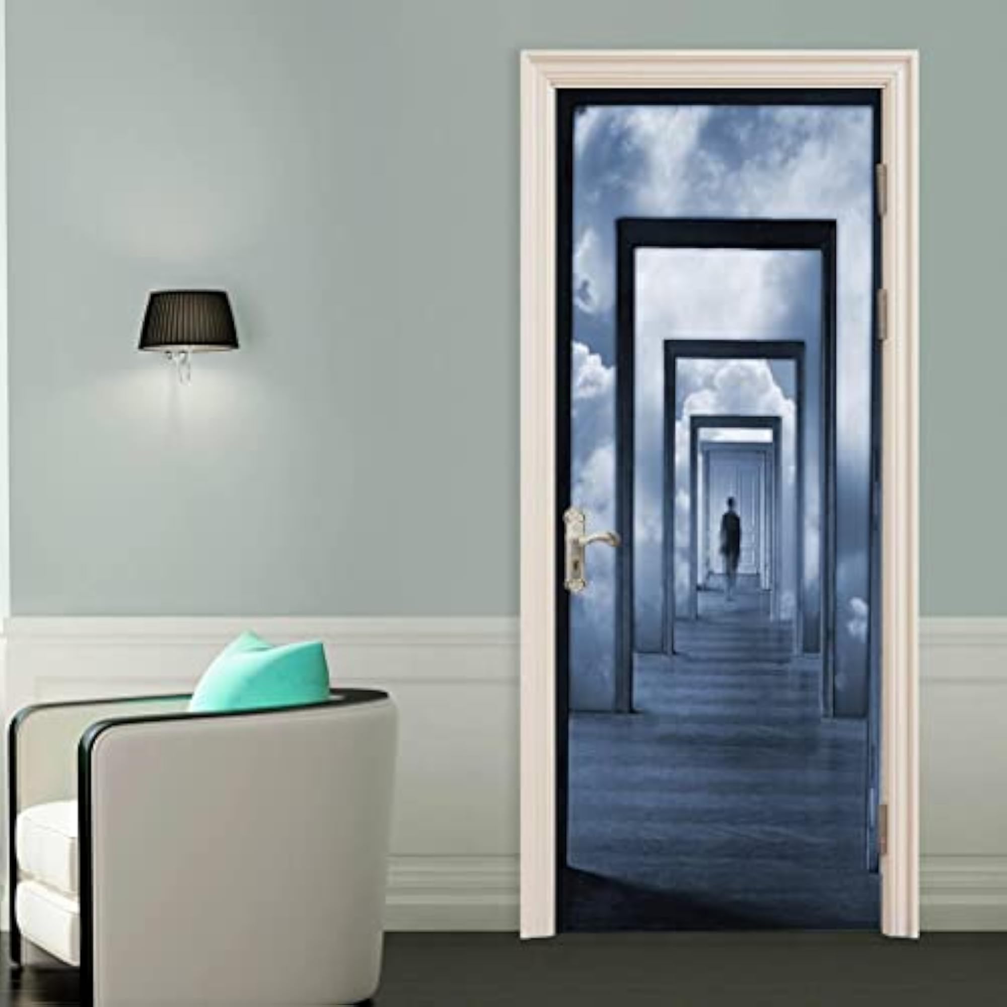 3D Door Sticker Removable Wall Sticker Wallpaper