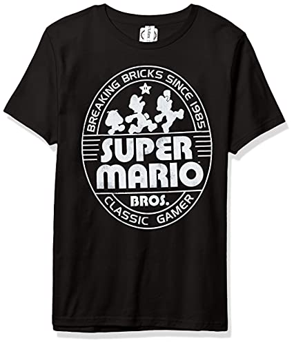 Nintendo Classic Gamer Boy's Premium Solid Crew Tee