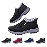 Botas Mujer Nieve Hombre Botines Invierno Calientes Botin Pelo Mujer Impermeables Zapatos De Algodón Fur Forro Cálido con Cremallera Invierno Senderismo Antideslizante