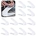 YUENFONG 10 estantes ajustables para zapatos, 3 alturas ajustables, de plástico, antideslizantes, para organizador de zapatos, armario o estantería, color blanco