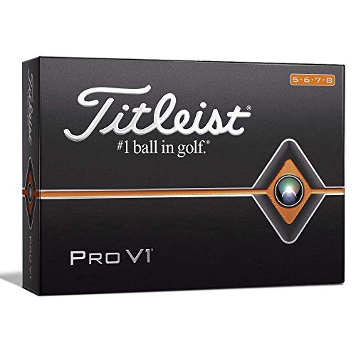 Titleist "Prior Generation Pro V1 Golf Balls, High Play Numbers (5-8), One Dozen, White, 12 Pack