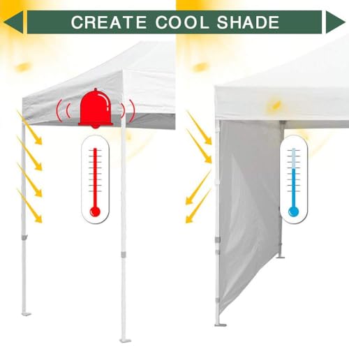 Image of Eurmax USA 8x8 Pop Up Canopy SunWall-UV Protection for Tents,Blocks Sunlight&Wind,Water Resistant Side Wall Only,Easy Hook & Loop Installation,Fit for 8FT Straight Leg Shelters&Gazebo,Blue