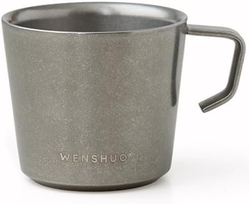 WENSHUO Outdoor Mug-8.4 (Double-Layer Vintage Metal-A, 8.8 fl oz) image 3