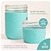 Mason Bottle 8oz Silicone Sleeve (1-Pack) - Regular Mouth Sleeve - Non-Toxic, Dishwasher Safe for Extra Grip & Protection - Made in USA (Jar NOT Included)