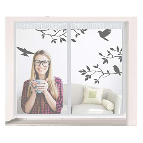 Polyester Magnetic Curtain Magic Paste Curtains White 80x100cm Insect Protection Door Net Super Quiet Stripes Encryption Snap Shut Automatically 5 x Mosquito Repellent Bracelet Cover