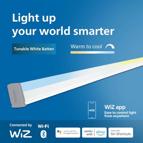Image of Philips 20W Smart Wi-Fi Tunable White LED Batten Light | App & Voice Control via Alexa & Google Assistant | Energy Efficient Smart Tube Light for Home | Pack of 4