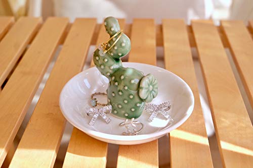 Image of PUDDING CABIN Cactus Gifts for Women Cactus Ring Holder Dish Birthday Gifts for Women Girls Friends, Cactus Decor for Bathroom Nighstand, Wedding Valentine's Day Xmas Gifts Mothers Day Gifs