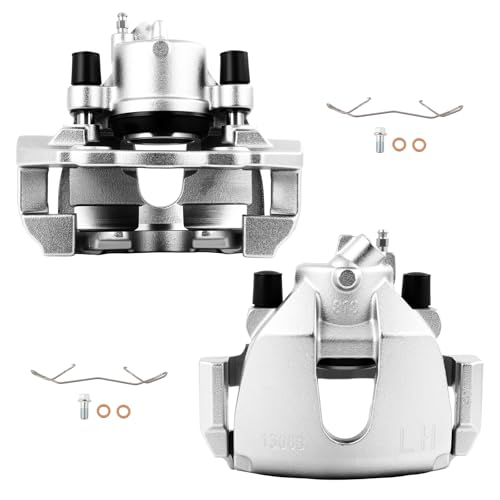 Image of SCITOO Front Driver & Passenger Side Disc Brake Calipers 19B2942 19B2943 Compatible For Mazda For 3 2004,With Bracket 2PCS