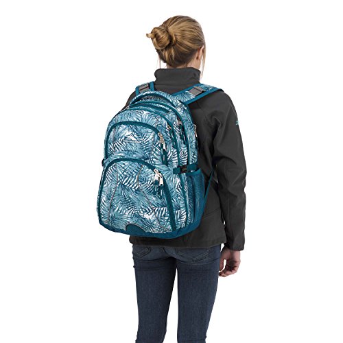 Image of High Sierra Swerve Laptop Backpack, Palms /Lagoon, 19 x 13 x 7.75-Inch
