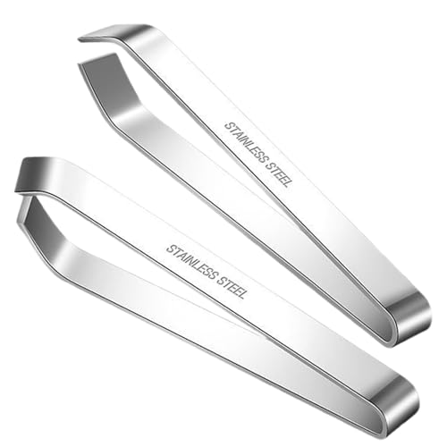 Fish Bone Tweezers Set, Professional Stainless Steel Flat and Slant Pliers Remover Set for Cooking Kitchen Salmon Trout, 2 Styles