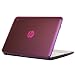 iPearl mCover Hard Shell Case for 11.6" HP Chromebook 11 G4 EE / G5 EE laptops (part no. V2W29UT / V2W30UT / 1FX81UT / 1FX82UT ) (with Co-molded rubber edges, a 180-degree hinge) (Purple)