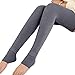 Produktbild MAYOGO Damen Winter Solid Thermo Strumpfhose Warm Leggings mit Fleece Gefüttert,Ferse Drücken Shapewear Skinny Hose