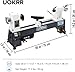 Wood Lathe Machine, 10 in x 18 in Mini Wood Turning Lathe for Woodworking 5 Variable Speeds 500/750/1150/1800/3200RPM 1/2HP Multifunctional Power Wood Lathe