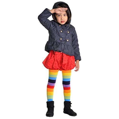 Angelina Girl's Colorful Assorted Winter Tights with Heel and Toe (6-Pack)4