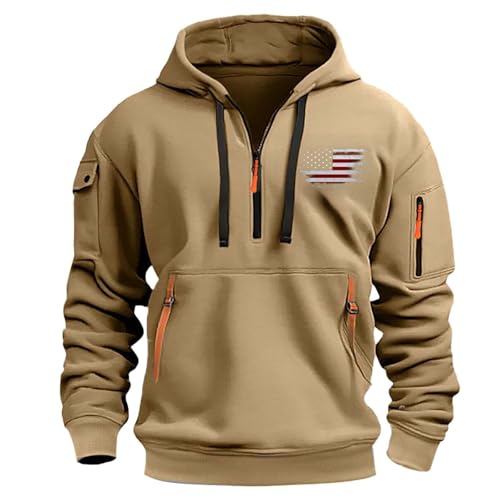 Sudadera de verano para hombre ligera con capucha ajustable y cremallera