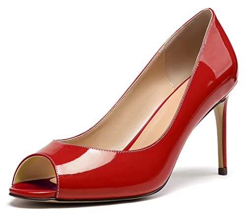 Zamikoo Women's Peep Toe Pumps 3.5