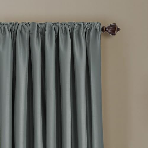Threadmade All Seasons Blackout Window Curtain, Dusty Blue - 52" W x 108" L - image 9
