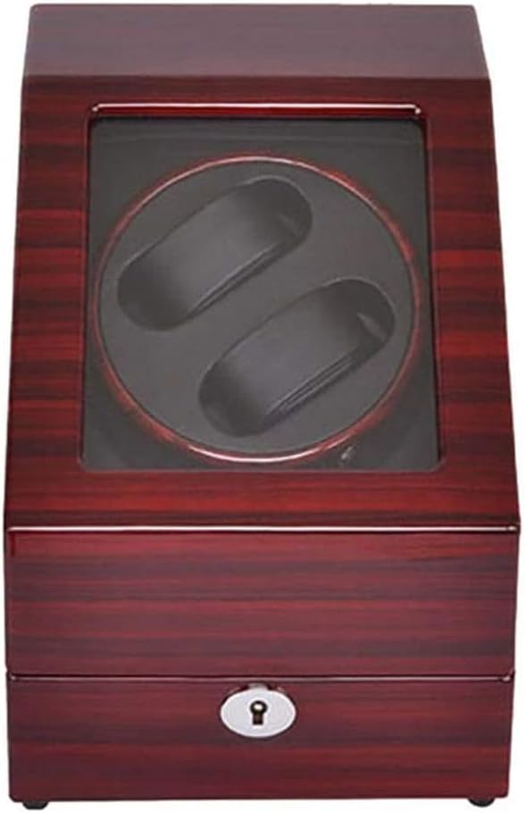 GeRRiT Watch Winders, Watch Winder 2 Watches Wooden,Automatic Watch Winder Box Watches Cases Watches Boxes Winders Display Storage Red