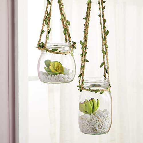 4 Rolls Of Burlap Leaf Ribbon, 65.6 Feet Green Vine Twine For Jungle Safari Birthday Party, Baby Shower, Home Decorations, Gift Wrapping #TOP1