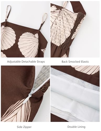 TERIVEEK Women Strapless Linen Tube Mini Dress Summer Boho Beach Sundress — view 4