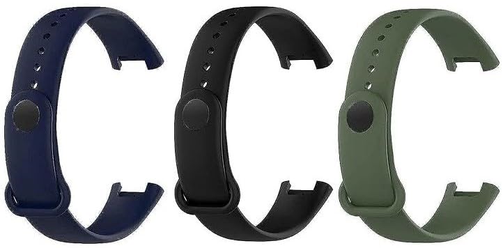 TechMount Soft Silicone Classic Combo Strap Bands for Redmi Smart Band Pro Smart Watch Only, Comfort and Flexible Straps for Men Women and Boys & Girl (BLACK- NAVY BLUE- GREEN) (B0CPFPYXKN) Amazon Price History, Amazon Price Tracker