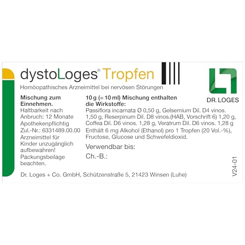 dystoLoges® - 50 Tabletten - Homöopathisches Arzneimittel bei nervösen Störungen