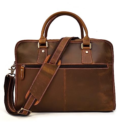 Mens Crossbody Messenger Bags Men's Briefcase Retro Business Shoulder Crossbody Bag for Work Business