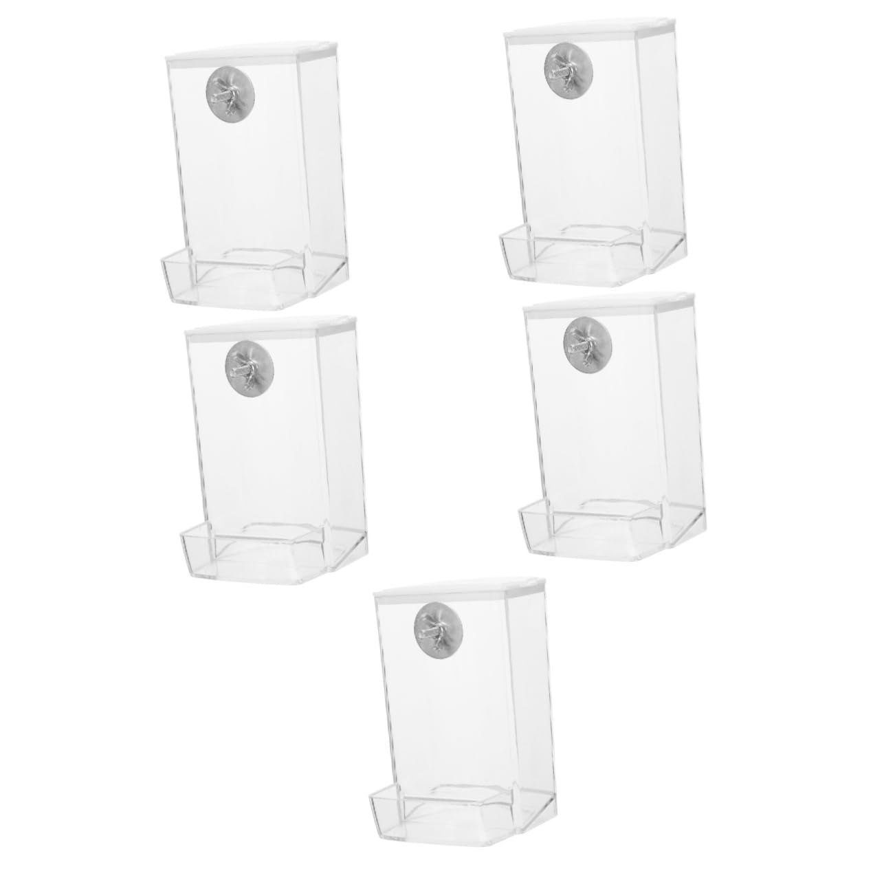 Kisangel 5 Uds Caja De Comida para Pájaros Jaula para Pájaros Cuencos para Jaulas Contenedor De Comida para Loros Cuenco De Alimentación para Alimentador Automático Alimentador De