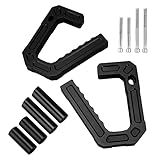 Vordere Haltegriffe,Auto-Straßen-Haltegriff Vorne, Aluminiumlegierung, Hinterer Haltegriff, Handmontage-Set, Ersatz für JK 2007 Bis 2018 (Schwarz)