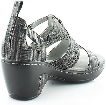 JBU by Jambu Women's Bonita Wedge Sandal, Black Shimmer, 9.5 | Image 4