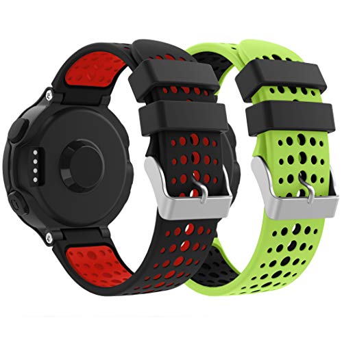 YPSNH Compatible para Correa Forerunner 235 Reemplazo Suave Silicona Deportiva Accessorios de Reloj Pulsera Ajustable para Forerunner 235/220/230/620/630/735 Smart Watch