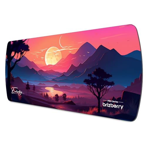 Image of Brizberry Extended Mouse Pad, Desk Mat, 740mm x 310mm x 3mm Large Printed Premium Anti Skid Rubber Base for Desktop Laptop Keyboard (DM Design 6)