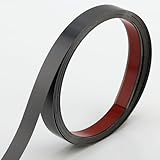 Gaahing Brushed Metal Trim, Peel and Stick Stainless Steel Wall Molding for Fireplace, Mirror Frame, Furniture and Home Decoration, 16.4 ft x 0.4 in