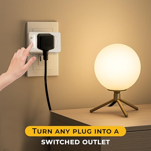 image for Touch & Glow - 2 Prong Outlet Switch - Single Port Outlet Extender wit