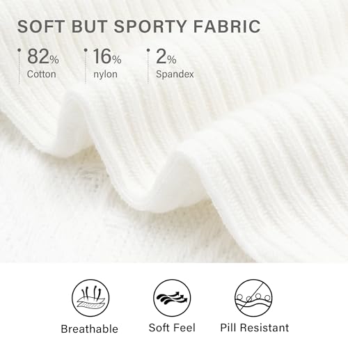 Stelle Girls Knee High Socks Cotton School Uniform Socks 3 Pairs Long Soft Seamless Sock for Kids Toddler 3-12 Years4