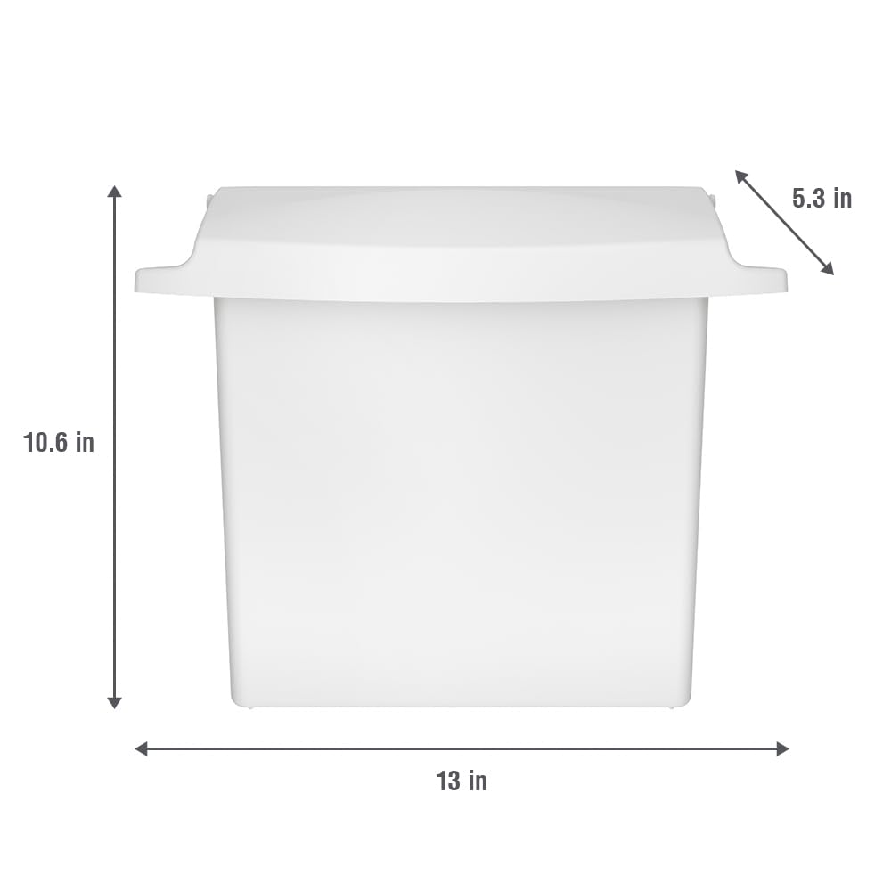Rubbermaid Commercial 614000 pojemnik na serwetki sanitarne ze sztywną wkładką, prostokątny, plastik, biały