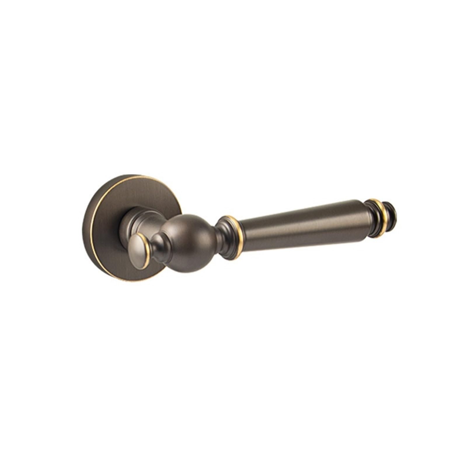 ZONSHJDKR 1 Pcs European Brass Gold Door Handle Indoor Wooden Invisible Bathroom Lock(Coffee Bronze Bathroom Lock)