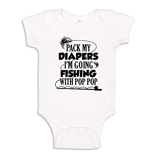 I'm Going Fishing with Pop Pop Baby Bodysuit One Piece or Toddler Poppop Fishing Shirt
