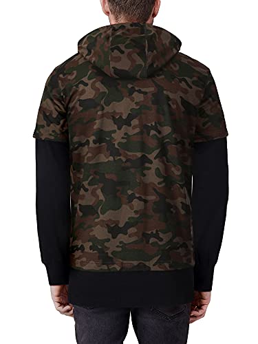 Ma Croix Mens Hipster Hoodie Longline T- Shirt2