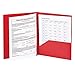 Smead Poly Two-Pocket Folder, Three-Hole Punch Prong Fasteners, Letter Size, Red, 3 Per Pack (87730)