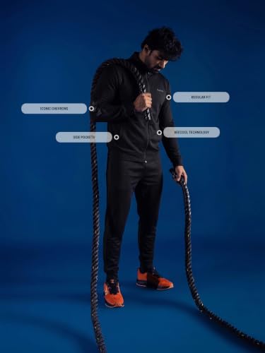 Image of hummel Promo Men's All weather Regular Fit Track Suit with Zipper and Pockets Comfortable Breathable Stretchable Soft Fabric For Everyday Use Ideal for Gym Training or Running Loungwear