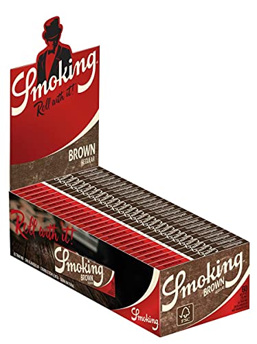 Papeles Smoking, cortos, individuales, marrón, 60 folios x 50