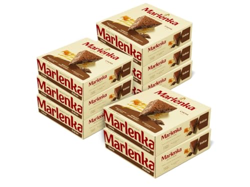 MARLENKA® Tarta de Miel con Cacao Pack Ahorro 6+2 (8 x 800 g) | Tarta Tradicional Checa | Pastel de Miel | Bizcocho Artesanal | Delicia de Miel para Ocasiones Especiales