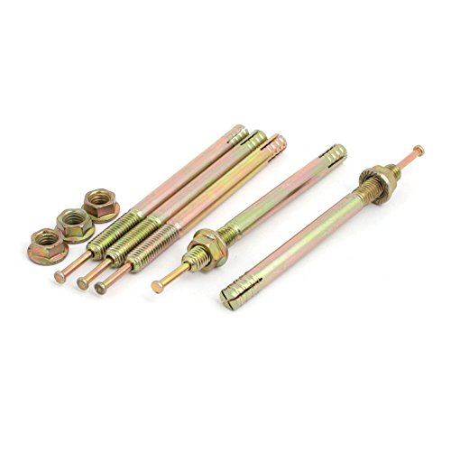 Aexit M8x100mm Zinc Fastener Plated Hammer Drive Anchor Expansion Bolt Fastener 5pcs Model:31as555qo723